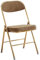 Luxuriöser Tragbarer Klappstuhl, Klappbarer Esszimmerstuhl Aus Cordstoff, Bequemer Empfangsstuhl Für Das Wohnzimmer, Indoor-Rückenstuhl Mit Kissen, Tragfähigkeit 130 Kg(Color:Brown*2)