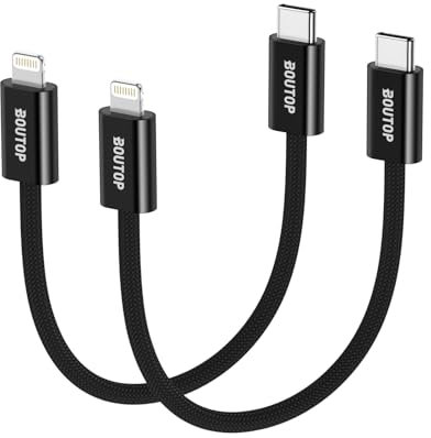 Câble USB C vers Lightning 0,5M 2 Pack [Certifié Apple MFi] Câble de charge rapide pour iPhone 14 Pro/14/13 Pro/13/12 Pro/12/SE 2020/11/XR/XS/X/8/8Plus/iPad Series