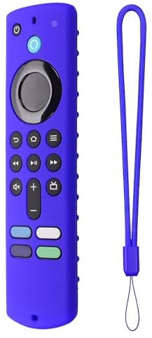 Silicone Case for TV Remote Control, Remote Cover for All-new Ama-zon Fir-e TV Stick 4K, TV Remote Protective Cover with Lanyard, Fir-e TV Stick Remote Cover Gl-ow in The Dark, Anti-Slip Shockproof