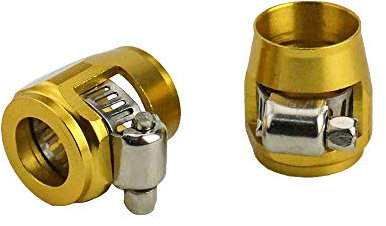 SKINPA Schlauchschellen, Schlauchklemmen Schlauchklemme Heizöl Wasserschlauch Schlaucharmaturen Finisherklemmen Sechskant-Finisher(Gold)
