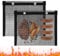 SULIVES BBQ Mesh Grill Mat Set, 2 PCS Non-Stick Reusable BBQ Mats, Heat Resistant Barbecue Grill Mesh for Grilling Meat, Veggies, and Seafood, Durable Baking Mats for Charcoal, Gas
