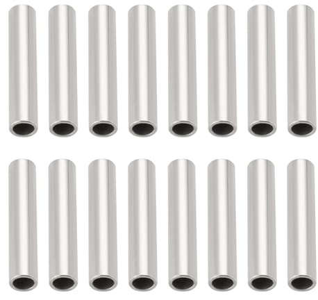 Create idea 500 Stück Quetschhülsen für Angelschnur 1,2mm Innendurchmesser 8mm Lang Einzellauf-Quetschhülsen Kupfer Quetschhülsen für Meeresköder Boot- Und Plattformangeln