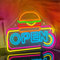 Looklight Hamburguesa Letrero de neón abierto Hamburguesa Letrero de luz de neón para tienda de hamburguesas, Letreros abiertos Luces de neón de hamburguesa para tienda Tienda de hamburguesas
