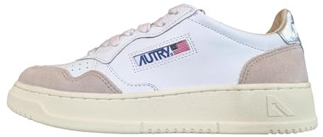 AUTRY Scarpe Sneakers Donna in Pelle e camoscio Bianco AULM LS74 Bianco Argento 40
