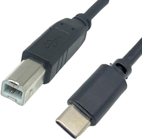 T-ProTek Cavo USB-C a USB-B per stampante, cavo dati per scanner, compatibile con CANON PIXMA G4570, MG2551S, TS6351