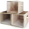 OK ZOO Shelf Storage Baskets 3-Pack Clear Front Storage Bins Foldable Cube Organizers with Thick PVC & Oxford Fabric Open-Top Design for Closet Clothes Shelves and Household Storage–8x12x8 (Brown)