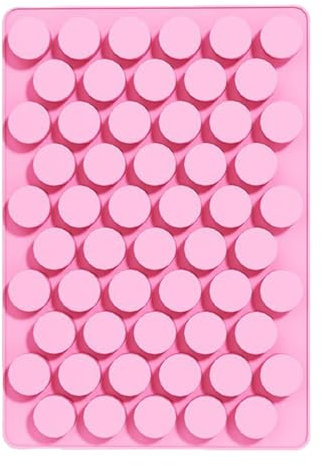 55-Cavity Silicone Chocolate Mold, Homemade Cake Molds, Cylinder Cakes Maker Supply, Non-Stick Baking Mold for Cupcakes, Wax, Resin, Clay, and Ice, Home Use, 6,06 x 8,74 pollici