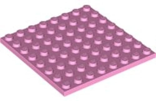 LEGO Building Plate, 8 x 8 Studs, Part 41539 (Bright Pink, 2, Plates)