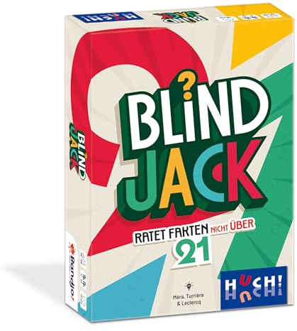 HUCH!, Blind Jack, Schätzspiel mit besonderem Kniff, Spannendes Spiel für 2 Teams, Perfekt für Zwischendurch und Unterwegs, Für 2–12 Spieler ab 10 Jahren