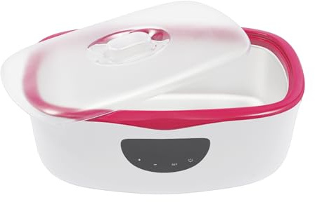 Paraffinbad för händer och fötter, 4 000 ml vaxbad paraffinbad set för torrt grovt hem med LED-indikatorbräda, professionell paraffinhandbad – parafinbad för rådjur, vård och terapi (röd)