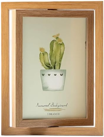 YyiFcg Drehbarer Bilderrahmen 10x15 cm 360° Photo Frame Fotorahmen stehend für Schreibtisch Wohnzimmer Büro Dekoration und Geschenk