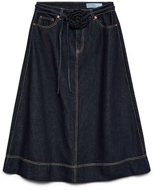 VERO MODA Female Jeansrock VMRUTH Hohe Taille Langer Rock | Denim skirt