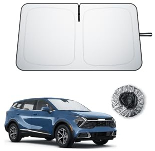 BIBIBO Compatible con Kia Sportage NQ5 2022-2025 2026, protección solar, protección UV, parabrisas delantero, sombrilla de coche, tela sin arrugas, parasol interior, parabrisas Sportage NQ5 Accesorios