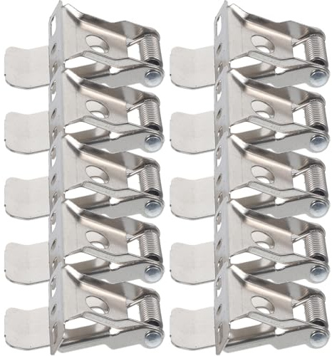 SOLUSTRE Clips à Ressort Métalliques pour Spots Encastrés, Lot de 20 Pièces pour Fixation Fiable de Panneaux LED et Luminaires Encastrés Plafond
