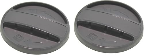 2 tapas de cierre compatibles con Karcher S4 Barredora – Repuesto para 5.034-236.0 / 1.766-320.0 – Cubierta de plástico – Gris