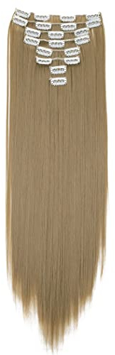 CAISHA XL 60cm 7er CLIP IN EXTENSIONS Haarverdichtung Naturblond CE28