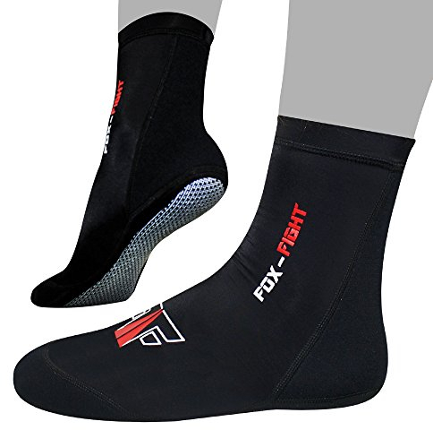 FOX-FIGHT rutschfeste MMA Socken professionelle hochwertige Qualität Knöchelbandage antirutsch Traingssocken Muay Thai Kickbox Freefight Kampfsport BJJ Sport Damen Herren M (41-42)