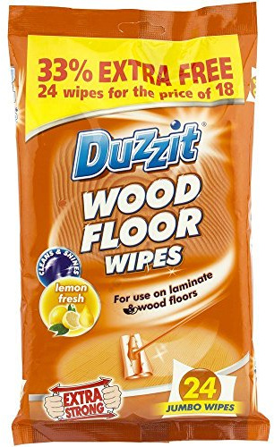 DUZZIT WOOD FLOOR WIPES EXTRA LARGE WIPES PACK OF 4 (5)