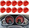 TABEN T4.7 Neo Wedge LED Lampes chauffantes Contrôles A/C Lumière LED COB-1SMD 12 V Rouge