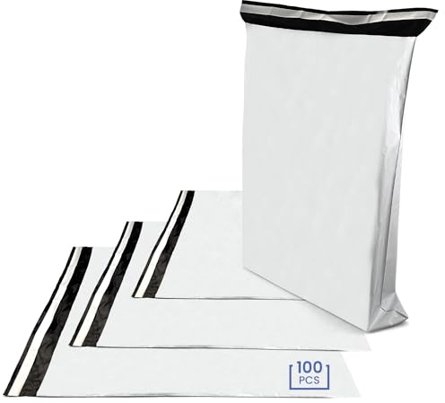 Netuno 100 Folien Versandtaschen 31 x 42 cm Versandtaschen Plastik Tüten zum Verschicken Versandfolien Taschen Versandtüten Warenbeutel Folienbeutel Versandbeutel für vinted shipping bags packaging
