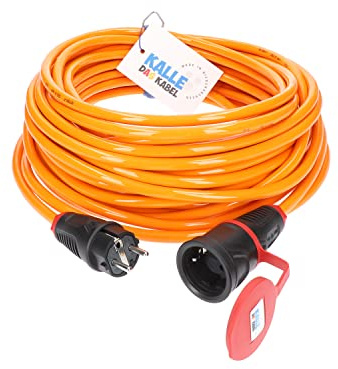 KALLE DAS KABEL Schuko-Kabel H07BQ-F 3G 2,5mm² 50 Meter | Classic Extreme SIGNAL Vollpur Premiumleitung Baustelle Werkstatt Garten Outdoor abriebfest wetterbeständig langlebig