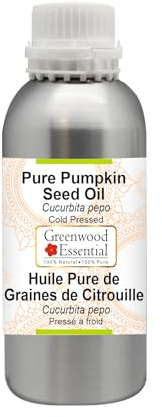Greenwood Essential Olio di semi di zucca naturale (Cucurbita pepo) spremuto a freddo, 1250 ml