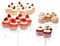 Round Acrylic Cake Stands Clear Dessert Display Holders in 4 Sizes (4 Pack)