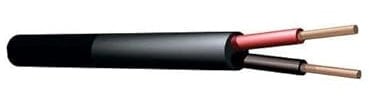 Power Dynamics PD-Connex RX10 Cable altavoz linea de 100V, 2 x 1.5mm, 15A, Negro, 50m