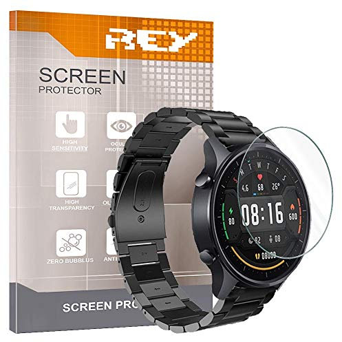 REY Protector de Pantalla para XIAOMI MI Watch Color, Anti Rayaduras, Anti Humedad (Pack 7X)