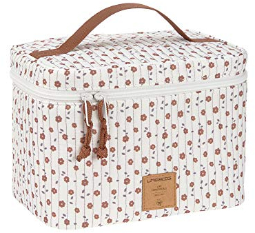 LÄSSIG Baby Wickeltisch Organizer Windel- to Go/Casual Nursery Caddy To Go Flowers white