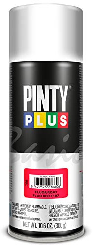 PINTYPLUS Pintura en Spray Basic 520cc Fluor. Rojo F107, 400ml-520cc