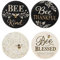 Ganz ER61914 Bee Grateful Untersetzer, 4 Stück, 10,2 cm Durchmesser
