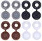 240pcs Hinged Plastic Screw Caps - Fold & Snap Covers, Decorative Screw Heads (M4-M6) - Black, White, Grey, Brown
