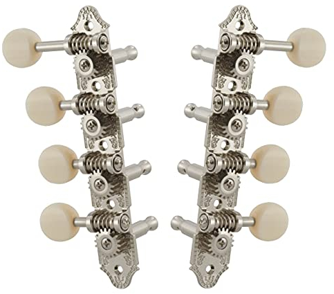 Grover 409FNW Mandolin Machine Heads, Standard 4 + 4, for F Style Mandolins - Nickel