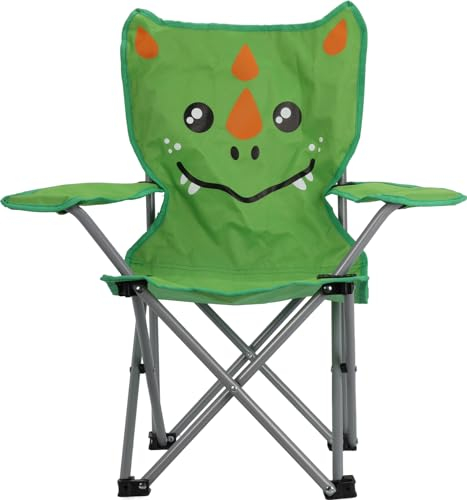 matrasa Campingstuhl für Kinder - Klappstuhl Strandstuhl Gartenstuhl Kinderstuhl - Hai Marienkäfer Flamingo Frosch (Krokodil (Grün))