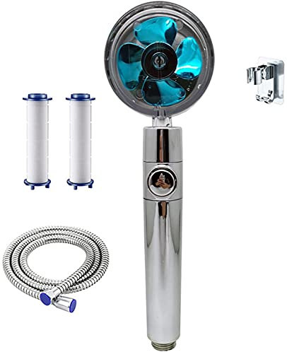 360 ° Power-Duschkopf, Propeller-betrieben, Handbrause, Hochdruck-Ventilator-Duschkopf, 360 Grad Ventilator, Turboladen-Duschkopf, 360 Grad drehbar (B)