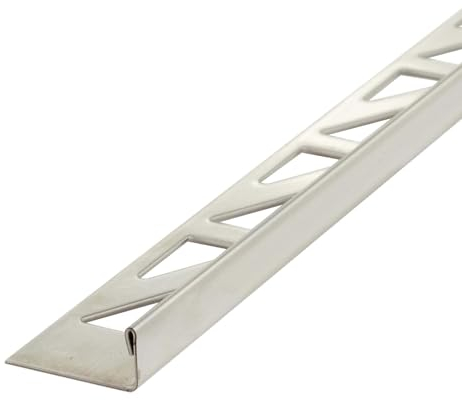 Dalsys 5x Fliesenschiene Fliesenprofil 2,5m x 10mm Edelstahl L-Profil Poliert, Fliesenprofil