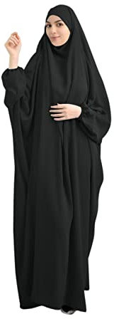 Muslim Dresses Damen Islam Abaya Kleidung Frauen Dubai Gebet Islamische Robe afrikanischer Kaftan Türkei Kleid in voller Länge mit Hijab