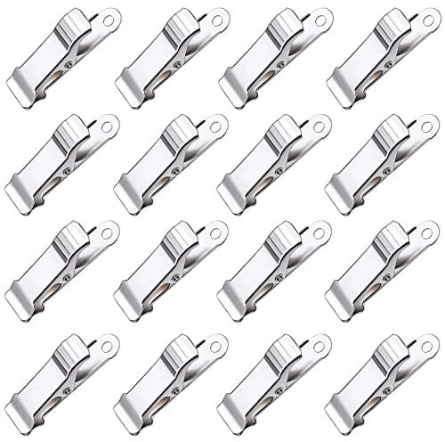 iTGOOS 16 Pieces Metal Mini Clamps Spring Clamps Alligator Clips Clamp Silver Alligator Clamps for Food Packages Mini Picture Clips, Small Paper Clamps, Binder Clips Photo (Silver)