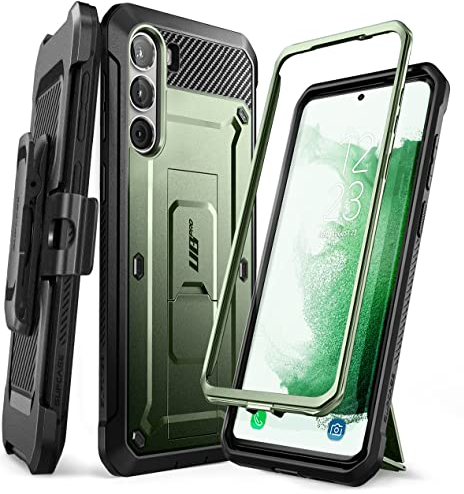 SUPCASE Outdoor Hülle für Samsung Galaxy S23 5G Handyhülle Bumper Case Rugged Schutzhülle Cover [Unicorn Beetle Pro] OHNE Displayschutz mit Gürtelclip und Ständer 2023 Ausgabe (Grün)