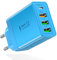 Chargeur USB-C 35W 4 Ports Multiple avec (1×USB-C + 3×USB-A), Bloc Mural PD3.0 + QC3.0, Charge Rapide Adaptateur Secteur Compatible iPhone 15/14/13 Pro Max, Samsung Galaxy S24/S23, iPad & Tablettes