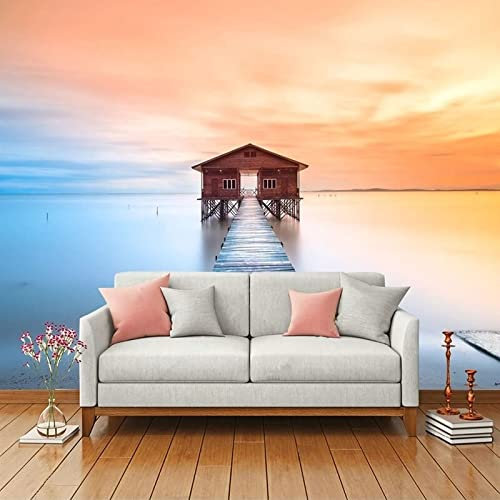 XAONUO Ciel Papier Peint Photo 3D Optique Ciel Nature Paysage Trompe L Oeil | Déco Mural Tableaux Muraux Photo 350X254Cm Mural Décor Motif Poster Géant Stickers Muraux Optique Fond Effet