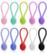 Lusofie 10 Pezzi Fascette Magnetiche Clip per Cavi in ​​Silicone Organizer Fascette Magnetiche Riutilizzabili Gestore Cavi USB per Ufficio Scuola Casa Fascette Cavi