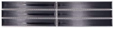 Fliesen Bordüre MosaikStäbchen schwarz glänzend Küchenrückwand Duschwand | 10 Mosaikbordüren