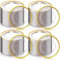 meekoo 100 Pieces Clear Plastic Plates 10.25 Inch Gold Dinner Plates Heavy Duty Clear and Gold Charger Plates for Wedding Parties