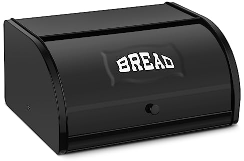 Widousy Bread Boxes, Metal Bread Box Storage Bin Kitchen Container Iron Countertop Containers Metal Food Storage Bread Keeper Home Kitchen Counter