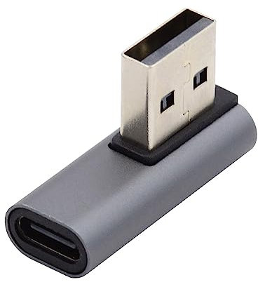 cablecc Low Profile USB-C Type C Female 90 Degree Right Angled to A Male USB 3.0 Data Charge Adapter for Laptop Desktop