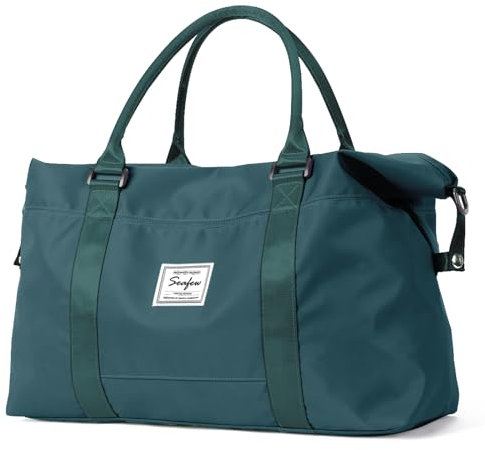 SZLX for Ryanair Airlines Cabin Bag 40x20x25 Underseat Foldable Travel Duffel Bag Holdall Tote Carry on Hand Luggage Overnight for Women and Men 20L(Peacock Blue)