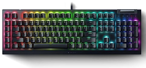 Razer BlackWidow V4 X - Mechanical Gaming Keyboard: Yellow Switches Linear & Silent - 6 Dedicated Macro Keys - Chroma RGB - Doubleshot ABS Keycaps - Media Controls - Sound Dampening & Stabilizers