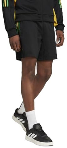 adidas House of Tiro Nations Herren-Shorts, große Größe, Schwarz/lebendiges Grün/kräftiges Gold, XS